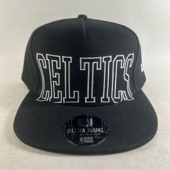 Boston Celtics Ultra Game NBA Snap Back Hat Cap Black OSFM - Picture 1 of 6